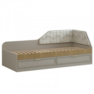 Кровать односпальная 90х200 Альфа серый камень