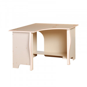 Стол письменный угловой Алиса Кремовый белый 105см