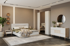 Спальный гарнитур Аврора дуб Мария кашемир