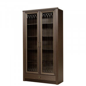 Шкаф для книг темный Орлеан дуб оксфорд 114см