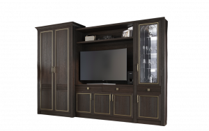 Гостиная Орлеан ясень тёмный 338см