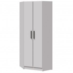 Шкаф распашной угловой Кевин белый 215х80х80