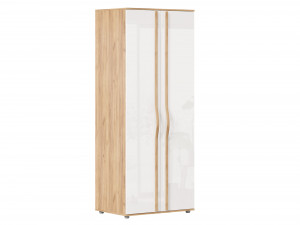 Шкаф распашной двухстворчатый Марта-2 дуб золотой белый 88х45х216