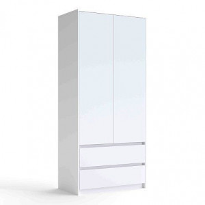 Шкаф распашной 2-х створчатый Айден ШК06-900 белый 90х50х200