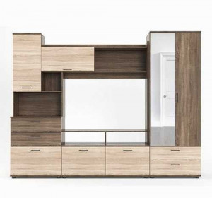 Модульная гостиная Марта Дуб Сонома трюфель\ Дуб Сонома 188х45х200