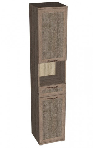 Шкаф распашной двухдверный с ящиком Рандеву  Дуб оксид 45 см