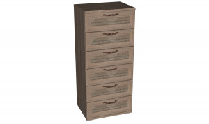 Комод шесть ящиков К56 Рандеву дуб оксид 56см