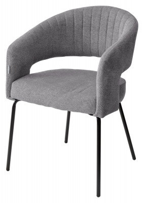 Стул Снуг серый шенилл/черный металл 56х57