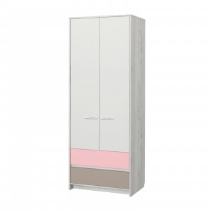 Шкаф 2-дверный распашной Зефир №2 Розовый