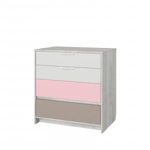 Комод четыре ящика №9.1 Зефир Розовый 80см