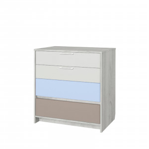 Комод четыре ящика №9.1 Зефир Голубой 80см