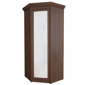 Шкаф угловой однодверный с зеркалом Флоренция дуб оксфорд 101см