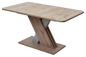 Стол обеденный раздвижной Эксель 140 Дуб Трюфель  Алюминий 85х140(+40)