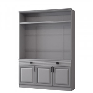 Шкаф под ТВ Гостиная Орлеан стальной серый 150см